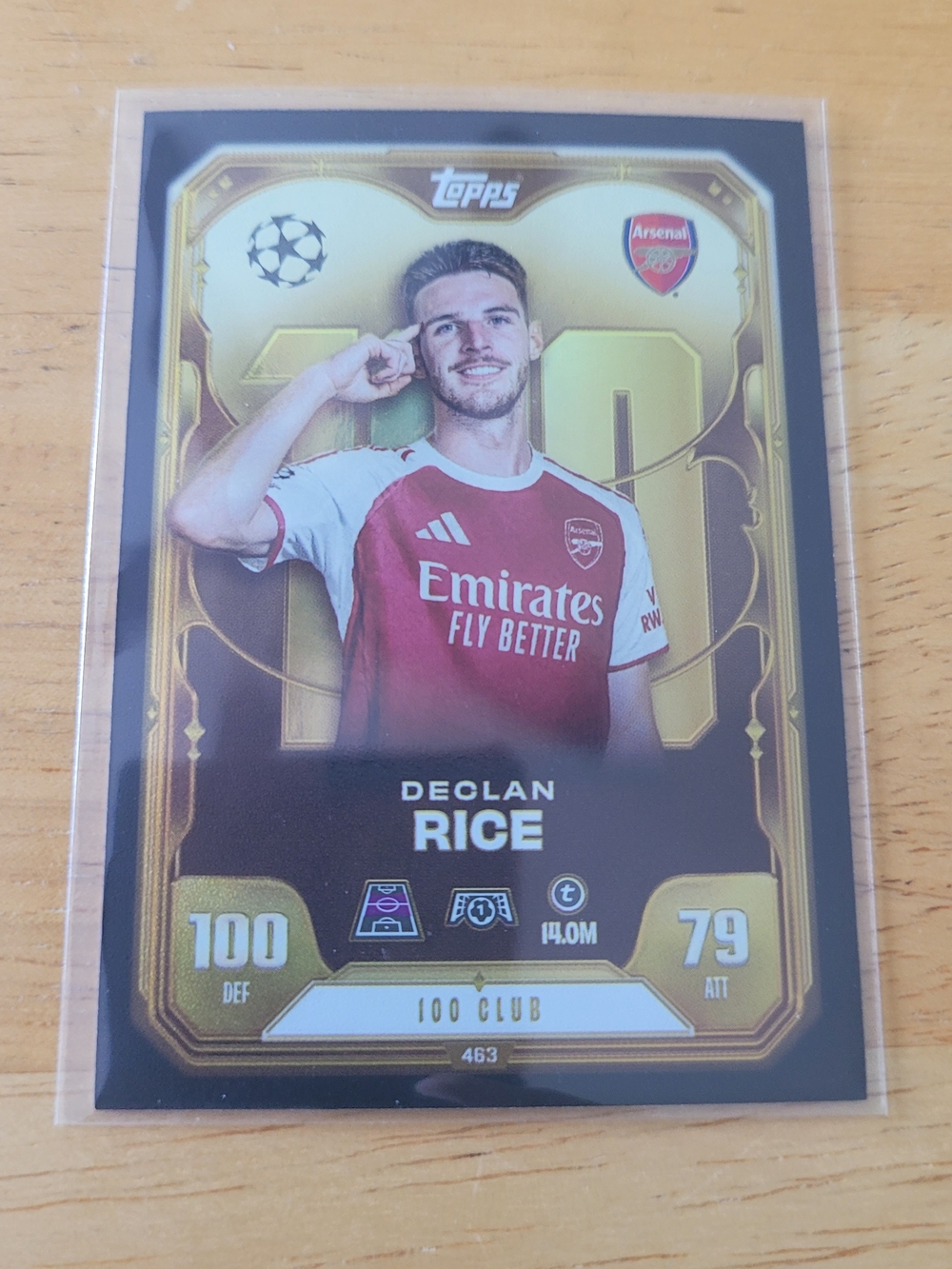 Topps Declan Rice Arsenal  Match Attax Team Card
